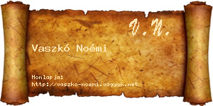 Vaszkó Noémi névjegykártya