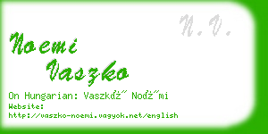 noemi vaszko business card